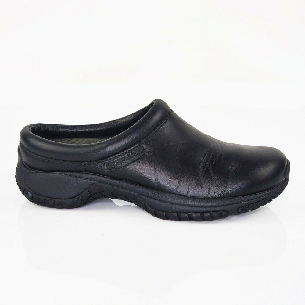 Merrell Encore Pro Grip Clog Mule Shoes Black 6